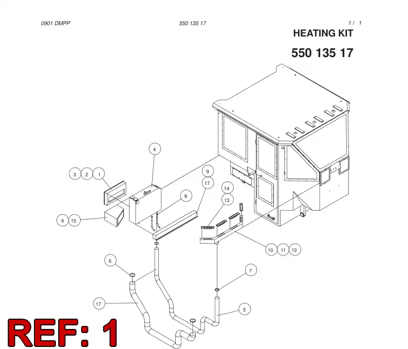 55013196 550 131 96 FILTER - Sandvik Technical Drawing