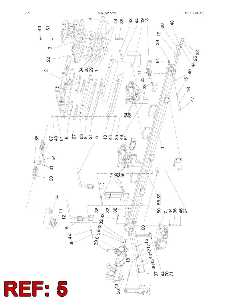 55013223 550 132 23 HOSE SUPPORT - Sandvik Technical Drawing