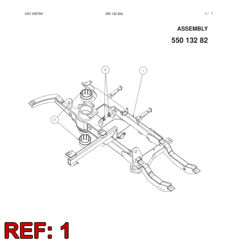 55013281 550 132 81 TOP FRAME - Sandvik Technical Drawing