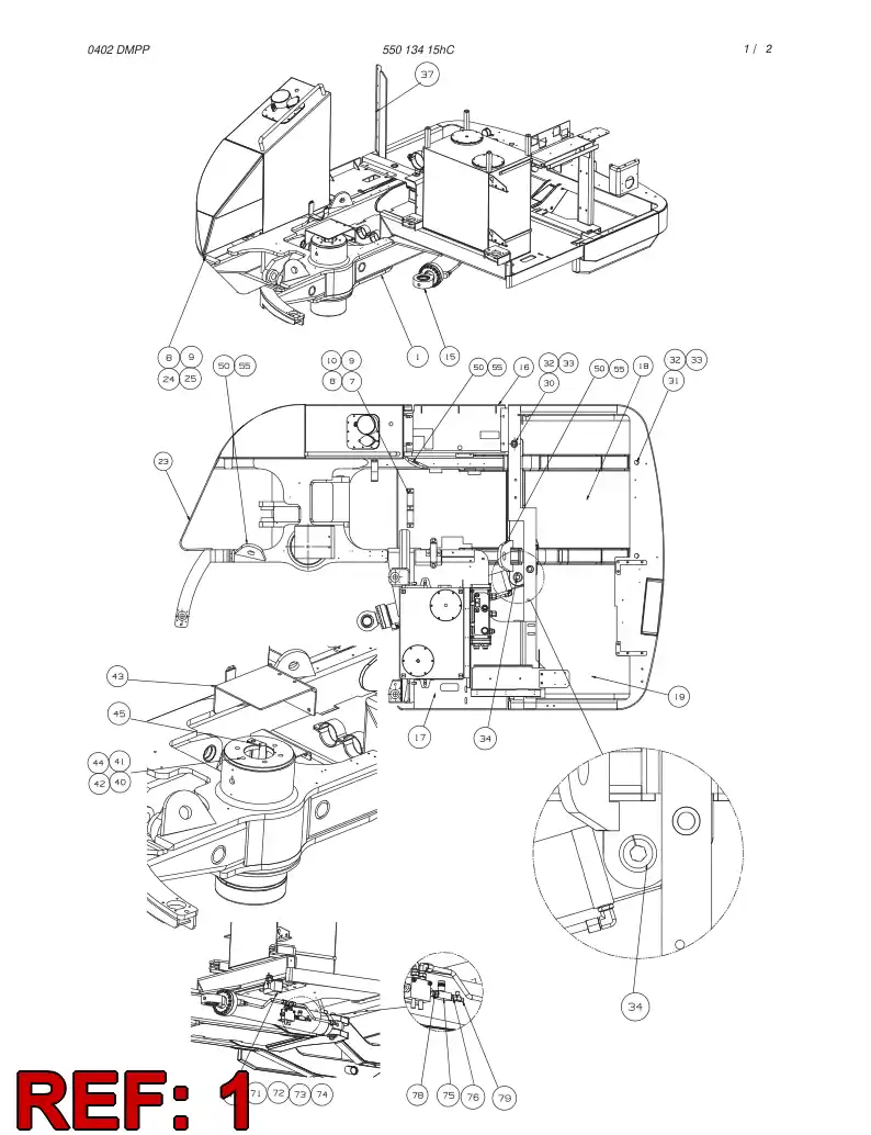 55013282 550 132 82 ASSEMBLY - Sandvik Technical Drawing
