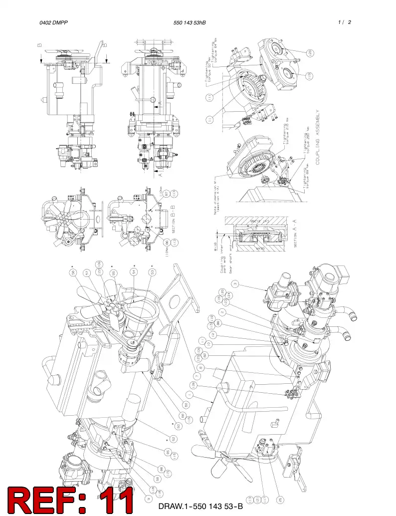 55013323 550 133 23 FLEXIBLE CLUTCH - Sandvik Technical Drawing