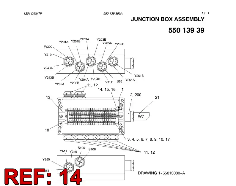 55013350 550 133 50 Wire, Connecting - Sandvik Technical Drawing
