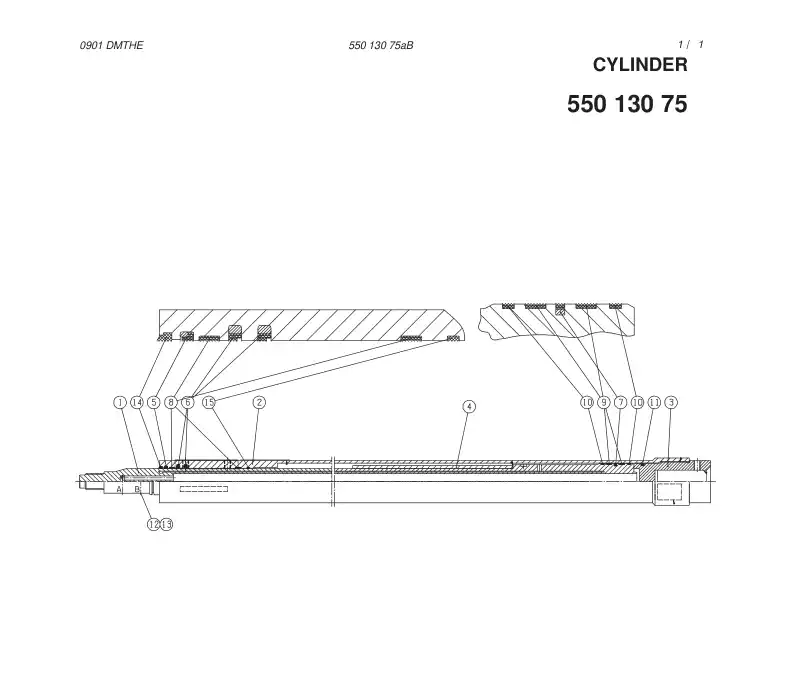 55013422 550 134 22 SEAL KIT - Sandvik Technical Drawing