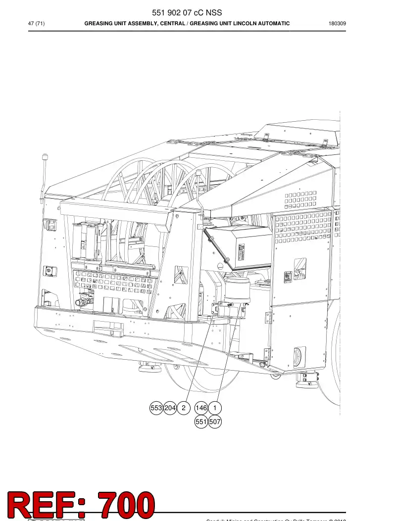 55013437b 550 134 37b EQUIPAMENTO ADICIONAL - Sandvik Technical Drawing