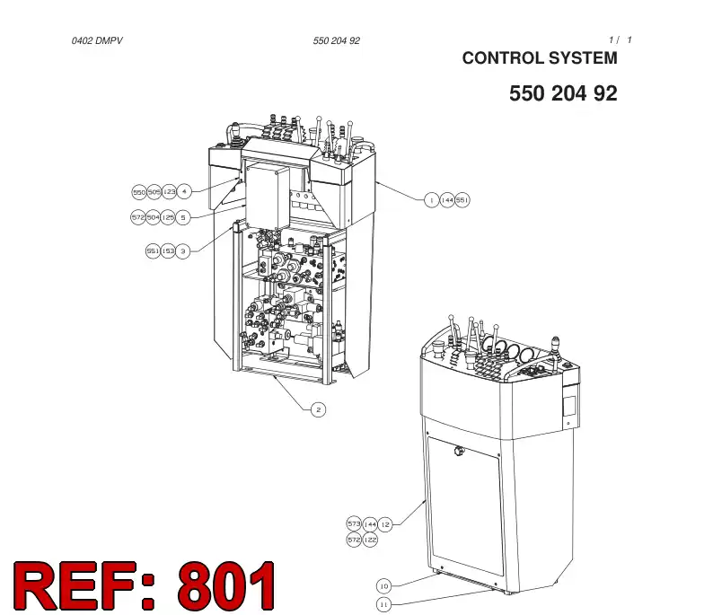55013453 550 134 53 HOSING - Sandvik Technical Drawing