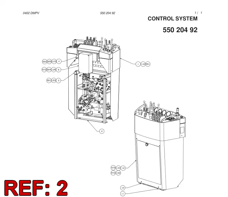55013458 550 134 58 VALVE ASSEMBLY - Sandvik Technical Drawing