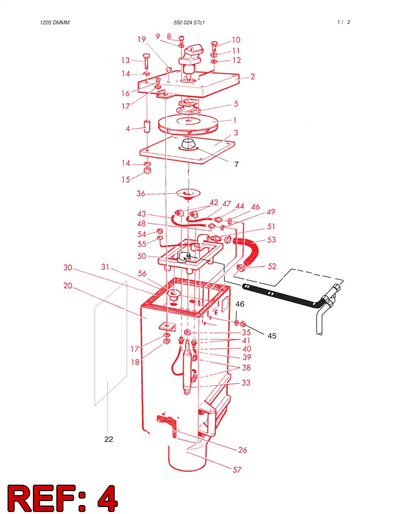 55013465 550 134 65 Bushing - Sandvik Technical Drawing