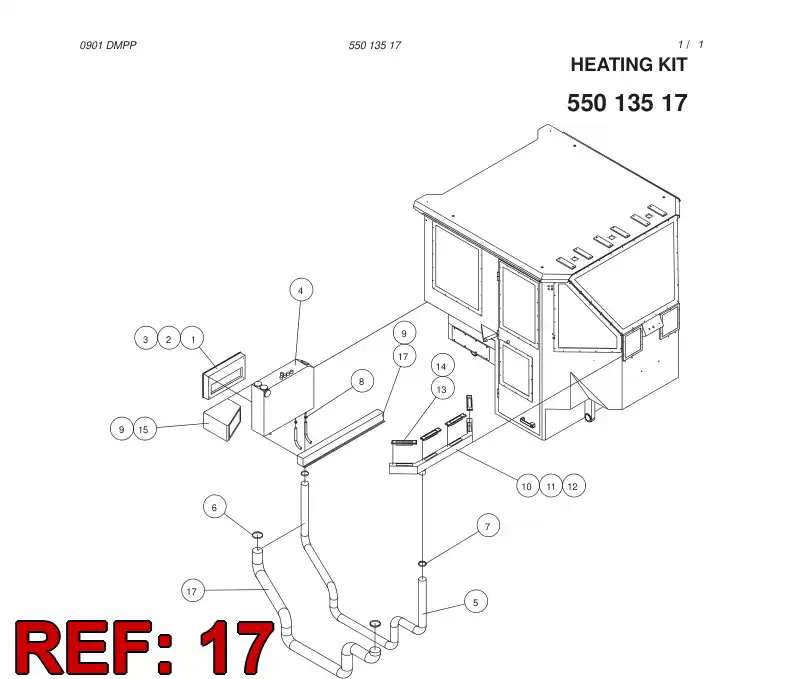 55013479 550 134 79 PROTECTIVE HOSE - Sandvik Technical Drawing