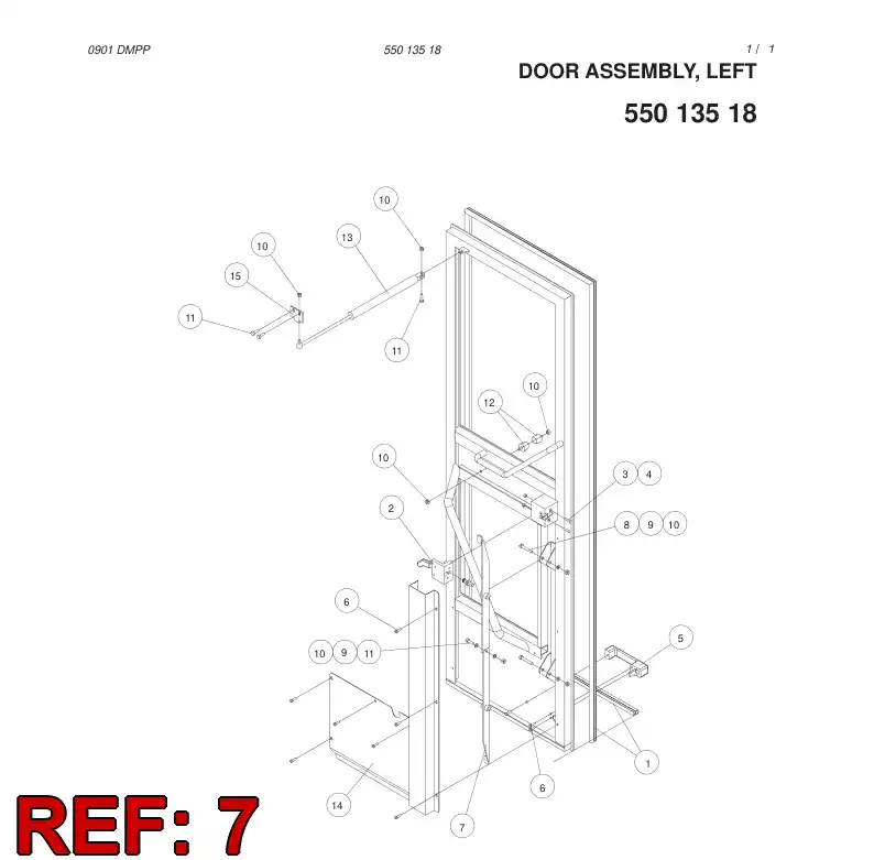 55013481 550 134 81 LEVER - Sandvik Technical Drawing