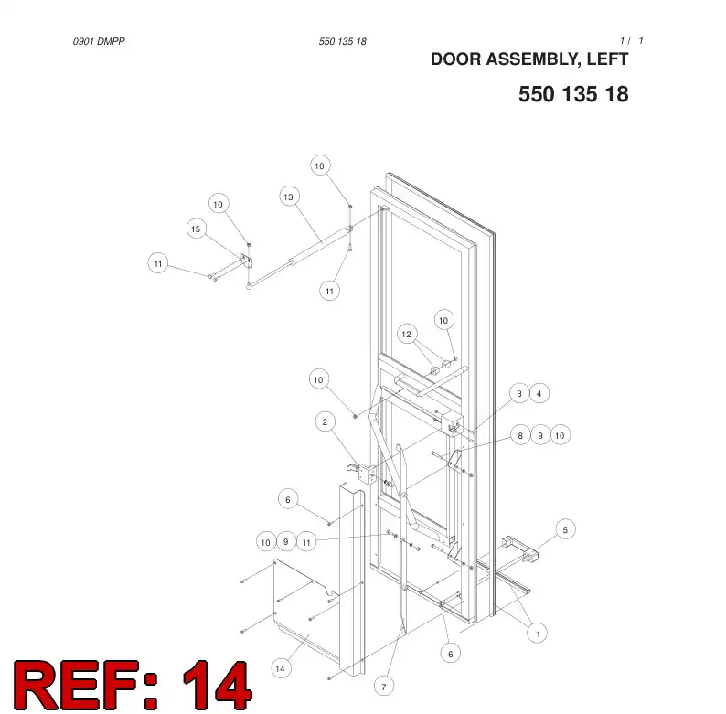 55013487 550 134 87 GUARD - Sandvik Technical Drawing