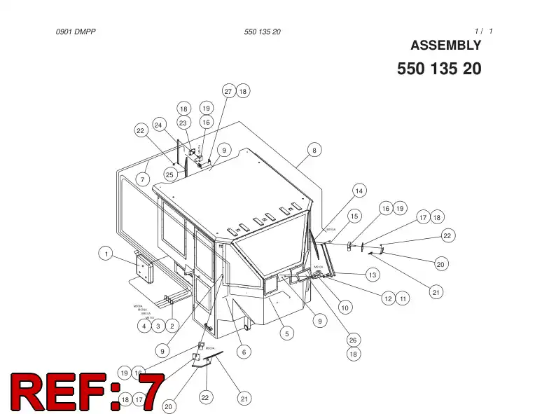 55013511 550 135 11 HOSE - Sandvik Technical Drawing
