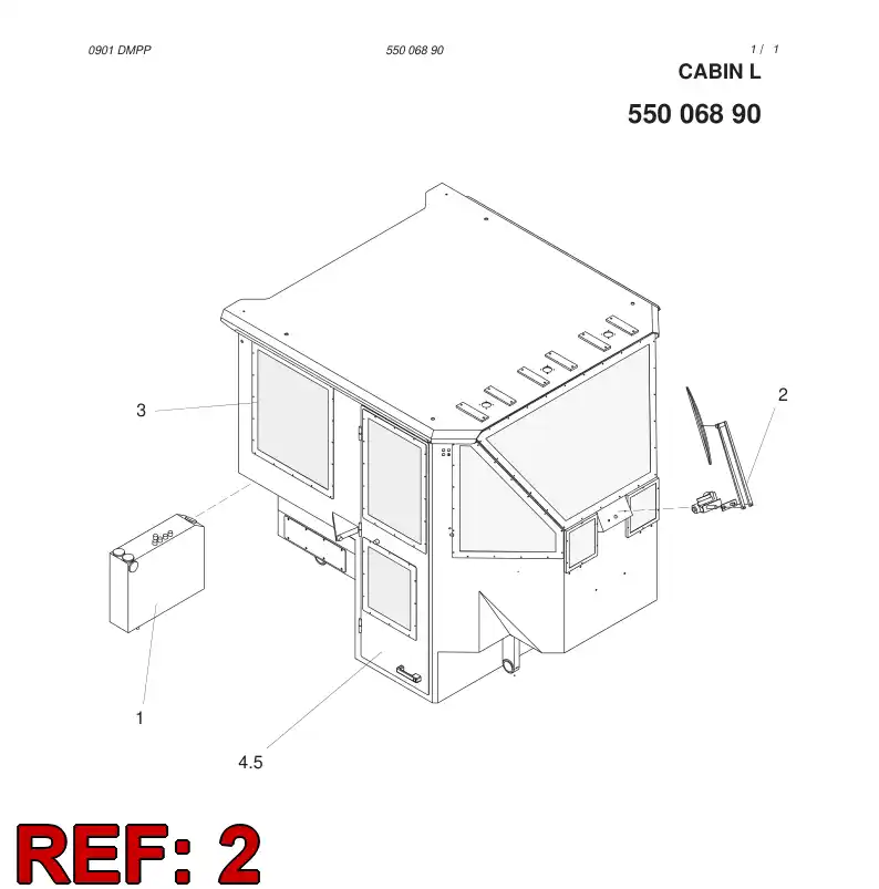55013520 550 135 20 WASHING EQUIPMENT SET - Sandvik Technical Drawing