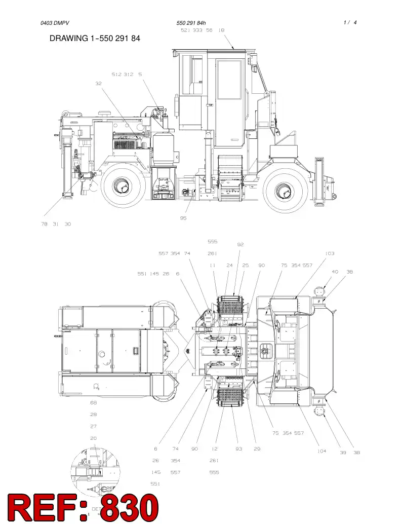 55013683 550 136 83 HOSING - Sandvik Technical Drawing