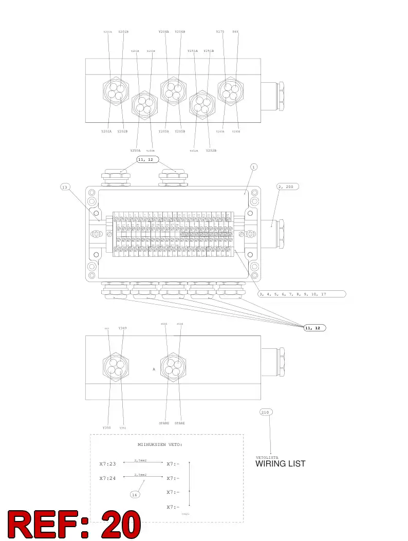 55013694 550 136 94 CABLE ASSEMBLY - Sandvik Technical Drawing