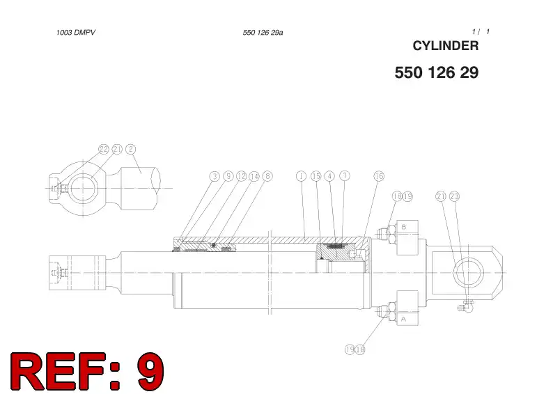 55014064 550 140 64 GUIDE - Sandvik Technical Drawing