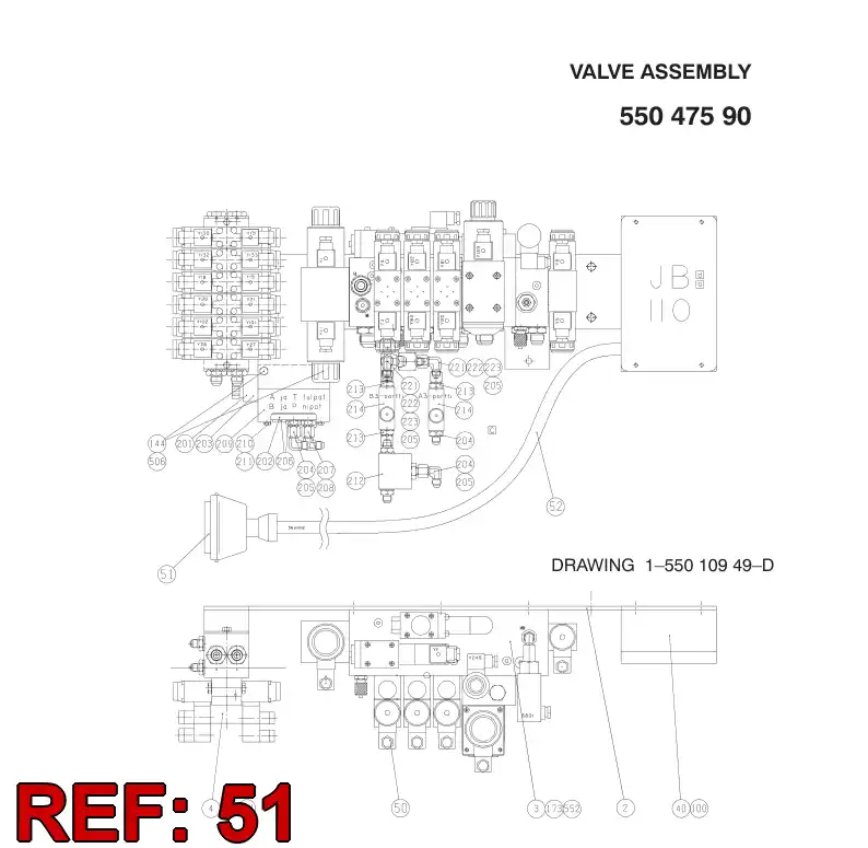 55014085 550 140 85 CABLE ASSEMBLY - Sandvik Technical Drawing