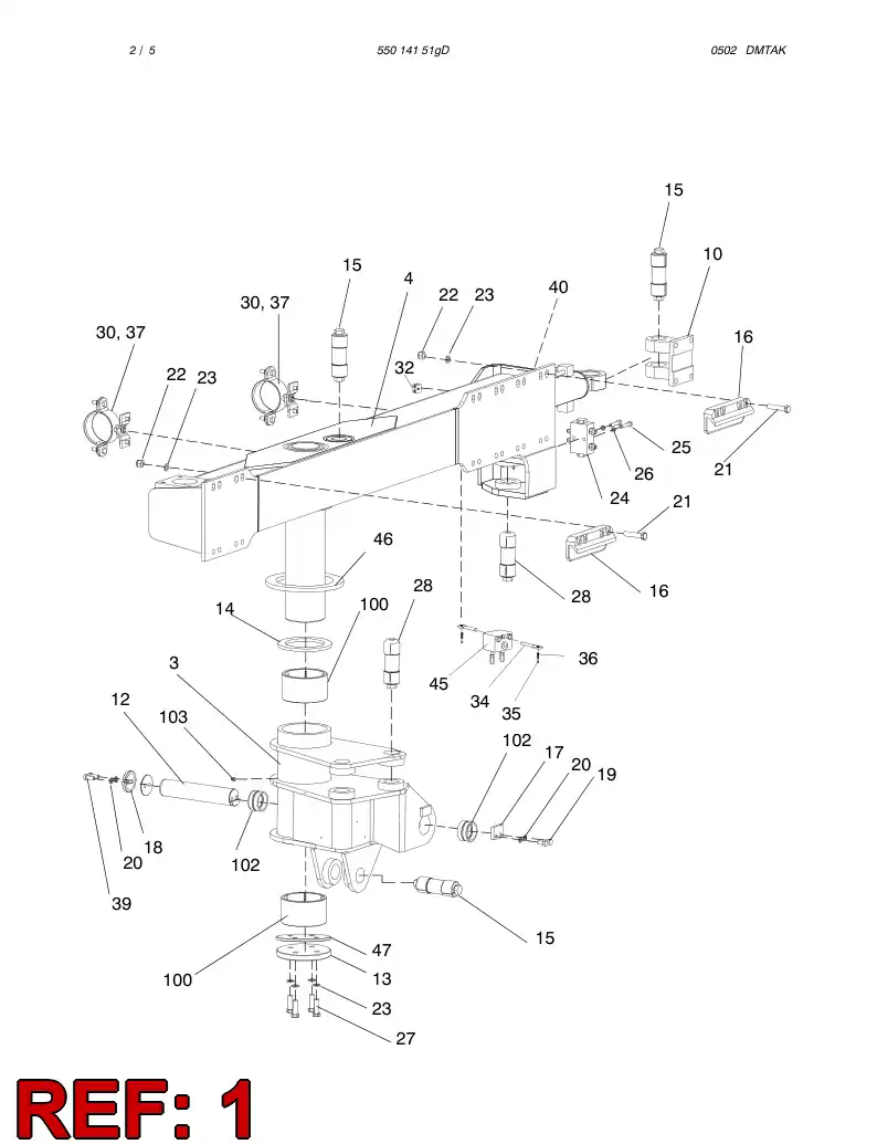55014131 550 141 31 BOOM - Sandvik Technical Drawing