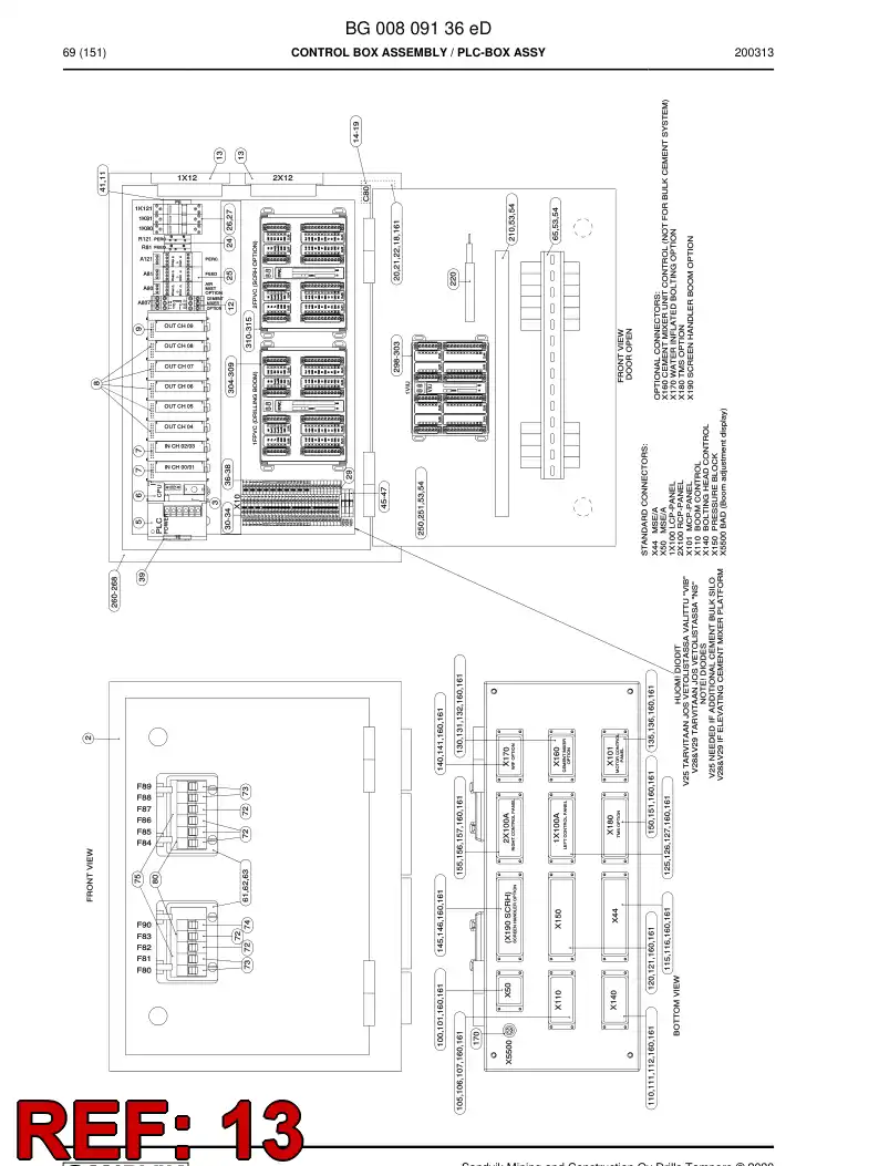 55014187a 550 141 87a Card, Interface - Sandvik Technical Drawing