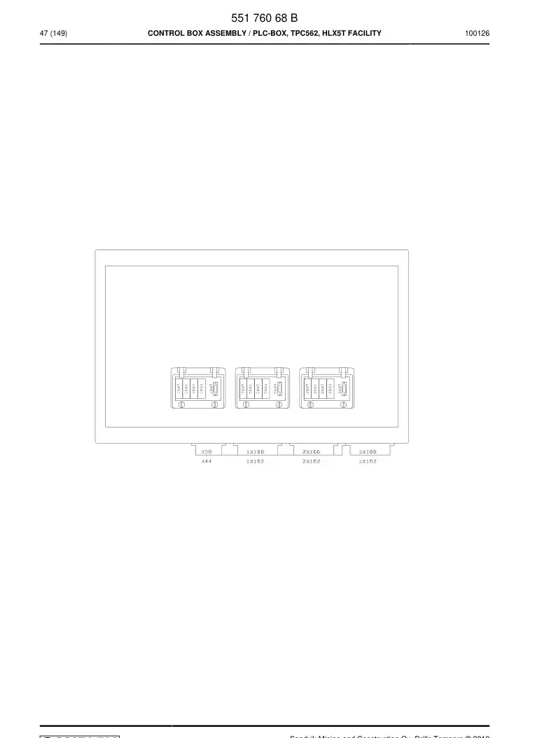55014191a 550 141 91a Terminal marking strip - Sandvik Technical Drawing