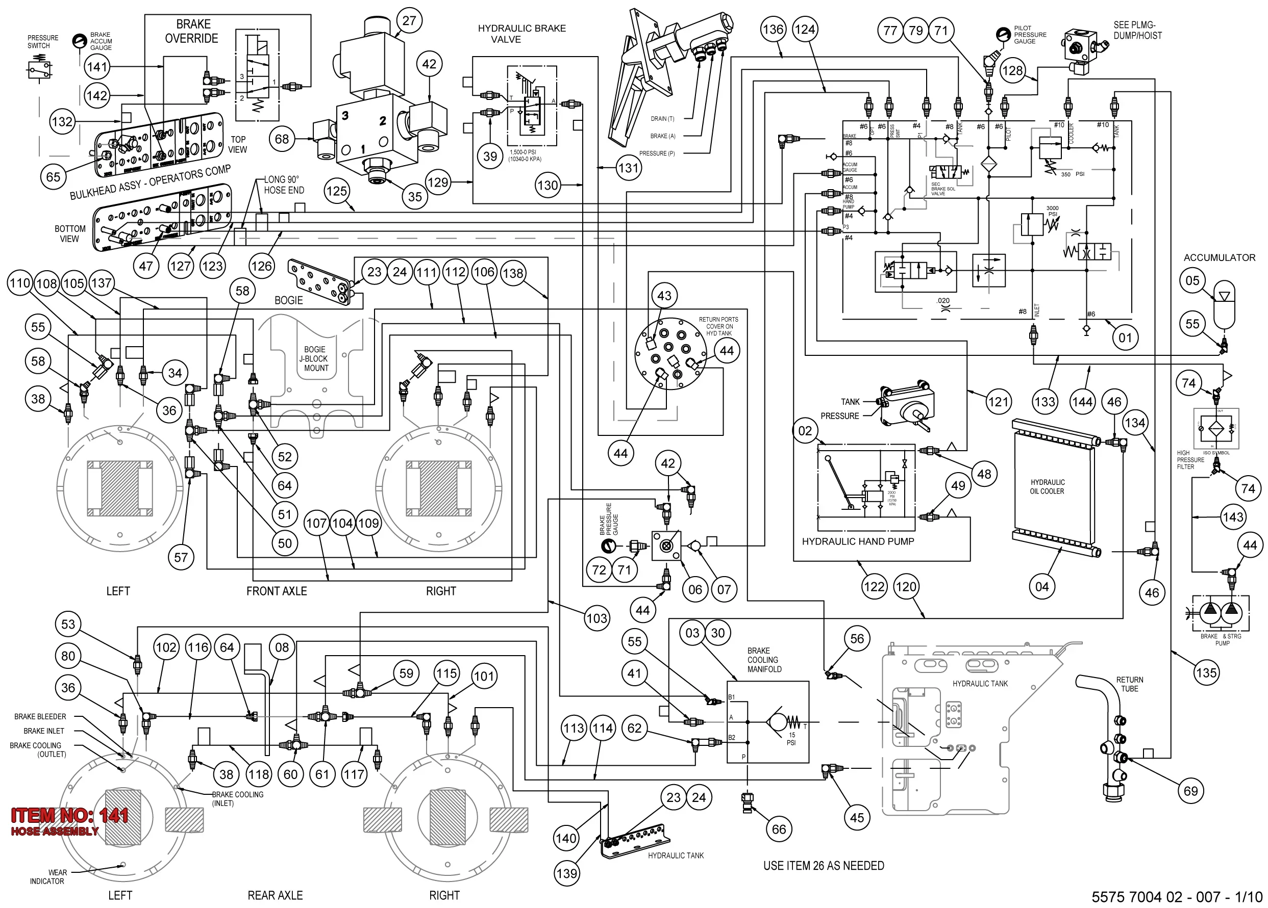 5501 4237 00 HOSE ASSEMBLY - Technical Drawing