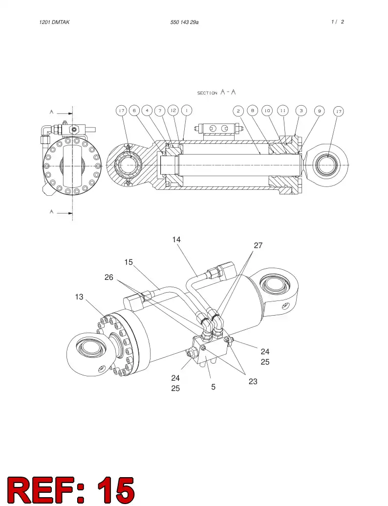 55014326 550 143 26 Pipe - Sandvik Technical Drawing