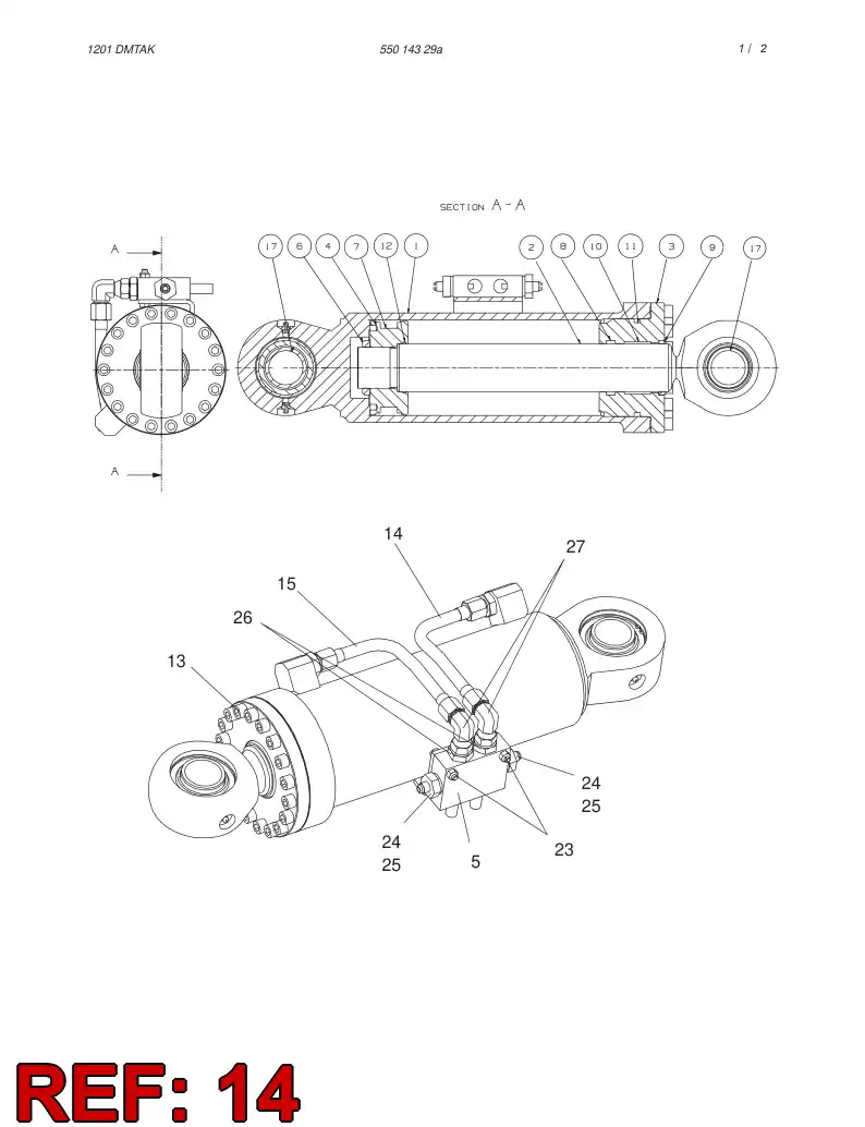 55014330 550 143 30 Pipe - Sandvik Technical Drawing