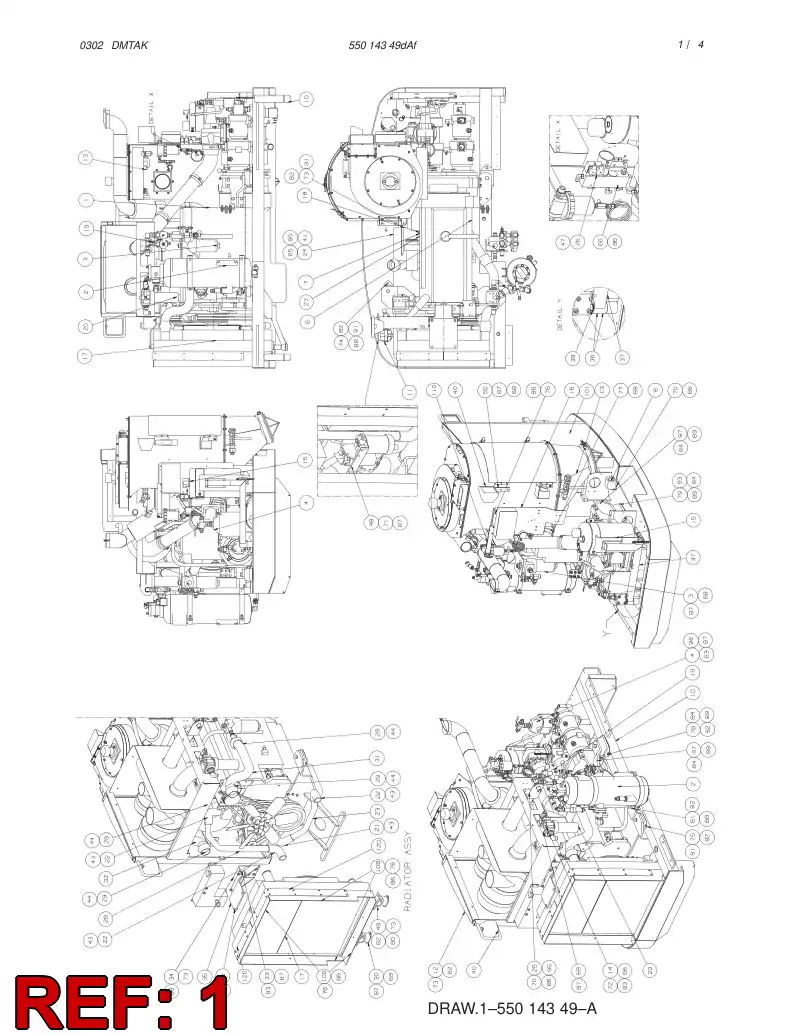 55014353 550 143 53 ENGINE ASSEMBLY - Sandvik Technical Drawing