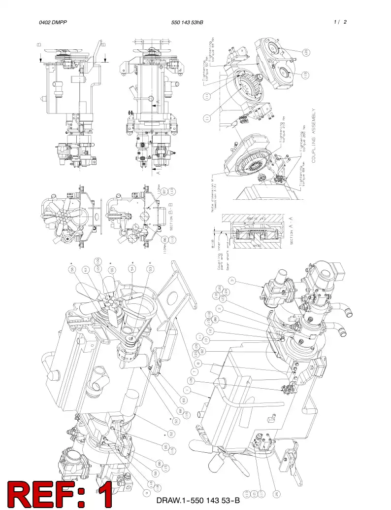 55014356 550 143 56 ENGINE - Sandvik Technical Drawing