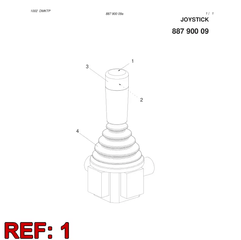 55014358 550 143 58 JOYSTICK ACCESSORY - Sandvik Technical Drawing