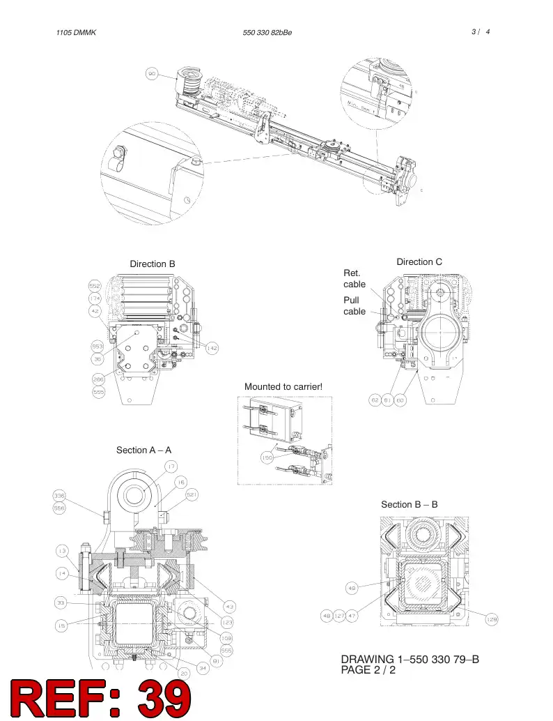 55014495 550 144 95 SUPPORTING BLOCK - Sandvik Technical Drawing