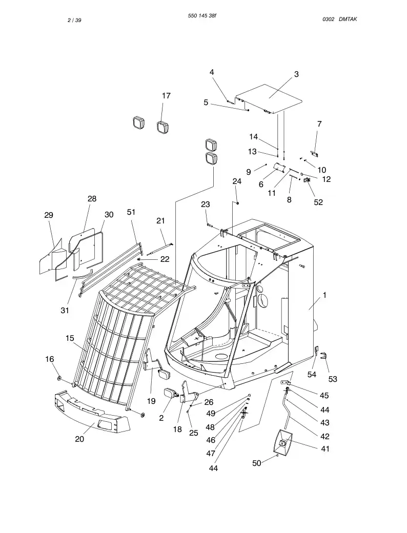 55014538k1 550 145 3811 CABIN - Sandvik Technical Drawing