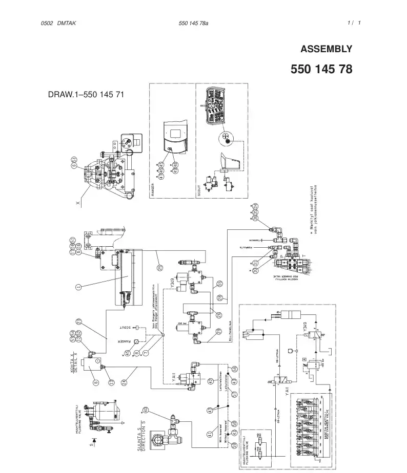 55014578a 550 145 78a ASSEMBLY - Sandvik Technical Drawing