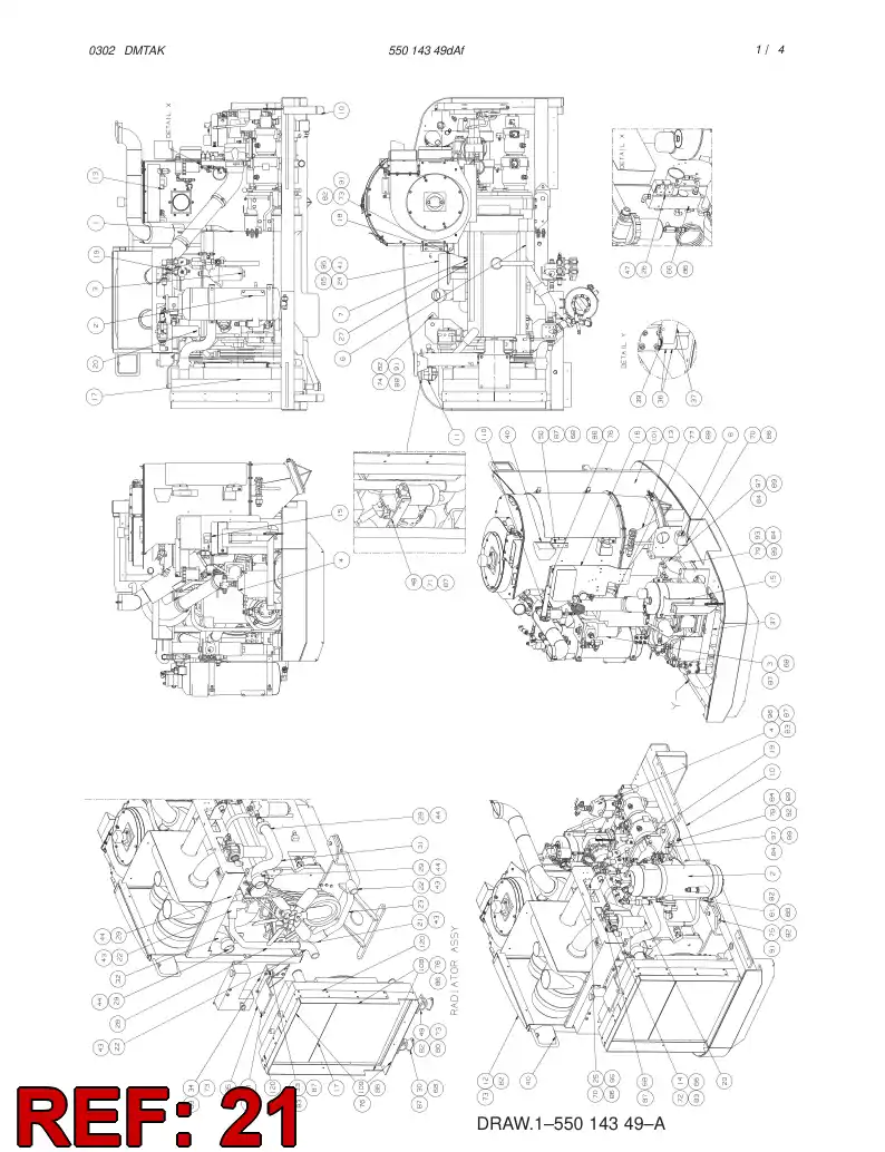 55014580 550 145 80 COOLING TUBE - Sandvik Technical Drawing