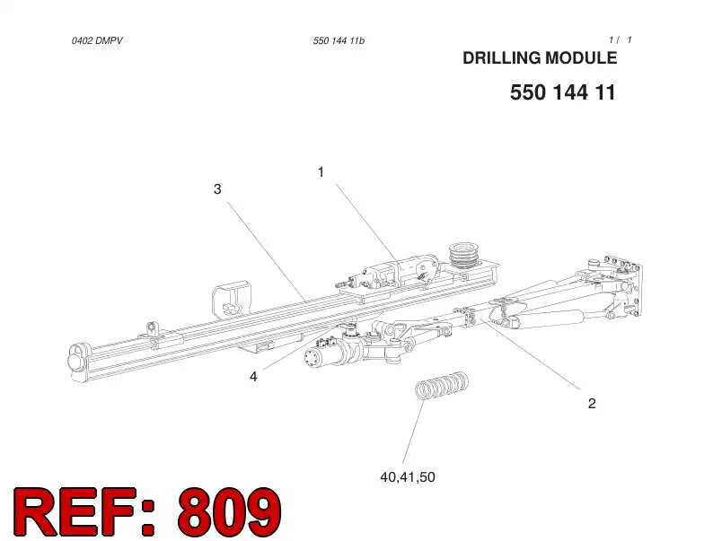 55014657 550 146 57 HOSING DRILLING - Sandvik Technical Drawing
