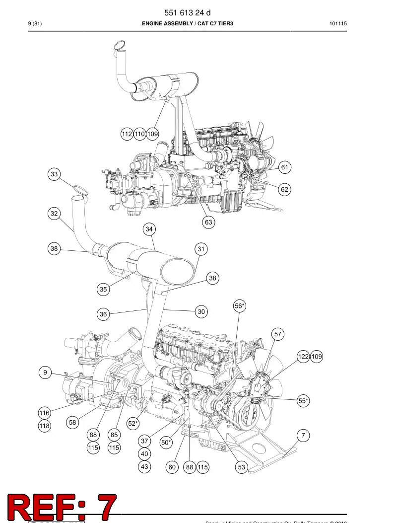 55014783a 550 147 83a Supporting block - Sandvik Technical Drawing
