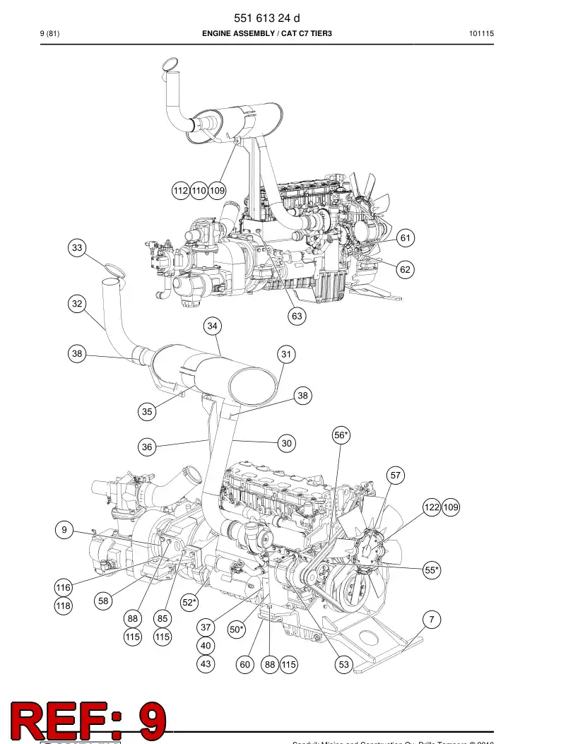 55014786a 550 147 86a Supporting block - Sandvik Technical Drawing