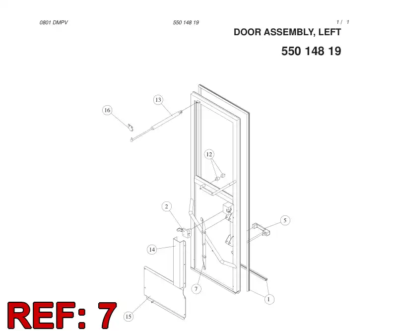 55014807 550 148 07 LEVER - Sandvik Technical Drawing