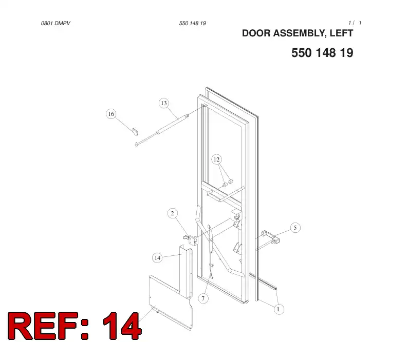 55014813 550 148 13 GUARD - Sandvik Technical Drawing