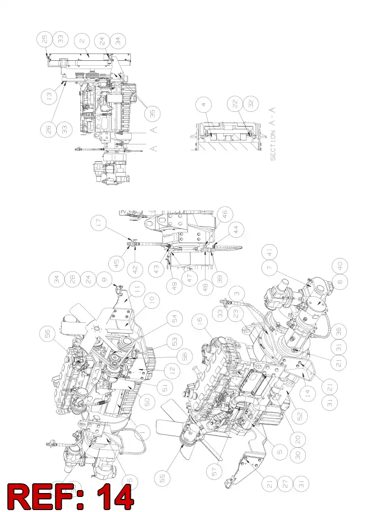 55014825 550 148 25 SUPPORTING BLOCK - Sandvik Technical Drawing