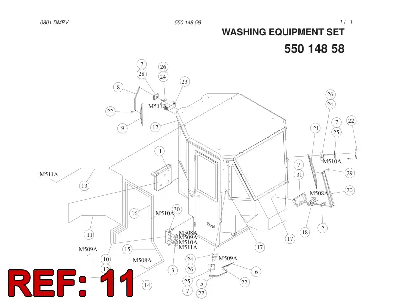 55014838 550 148 38 HOSE - Sandvik Technical Drawing