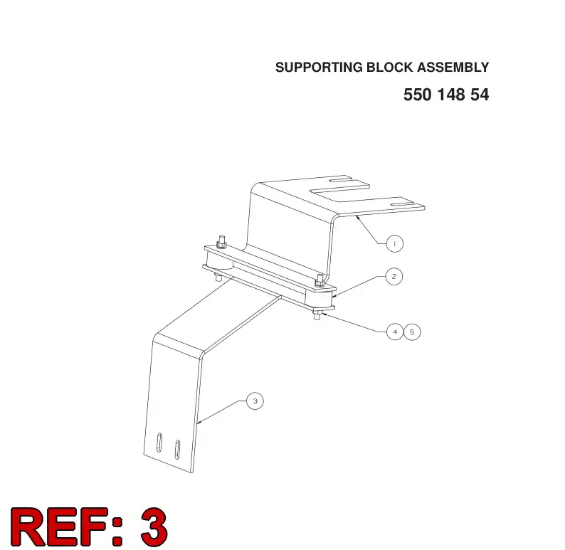 55014851 550 148 51 SUPPORTING BLOCK - Sandvik Technical Drawing