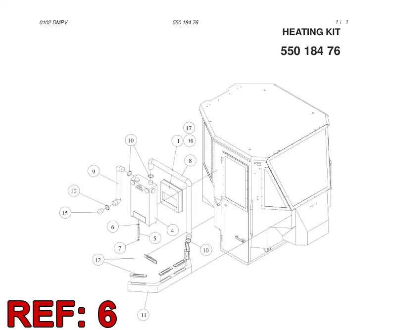 55014861 550 148 61 CLAMP - Sandvik Technical Drawing