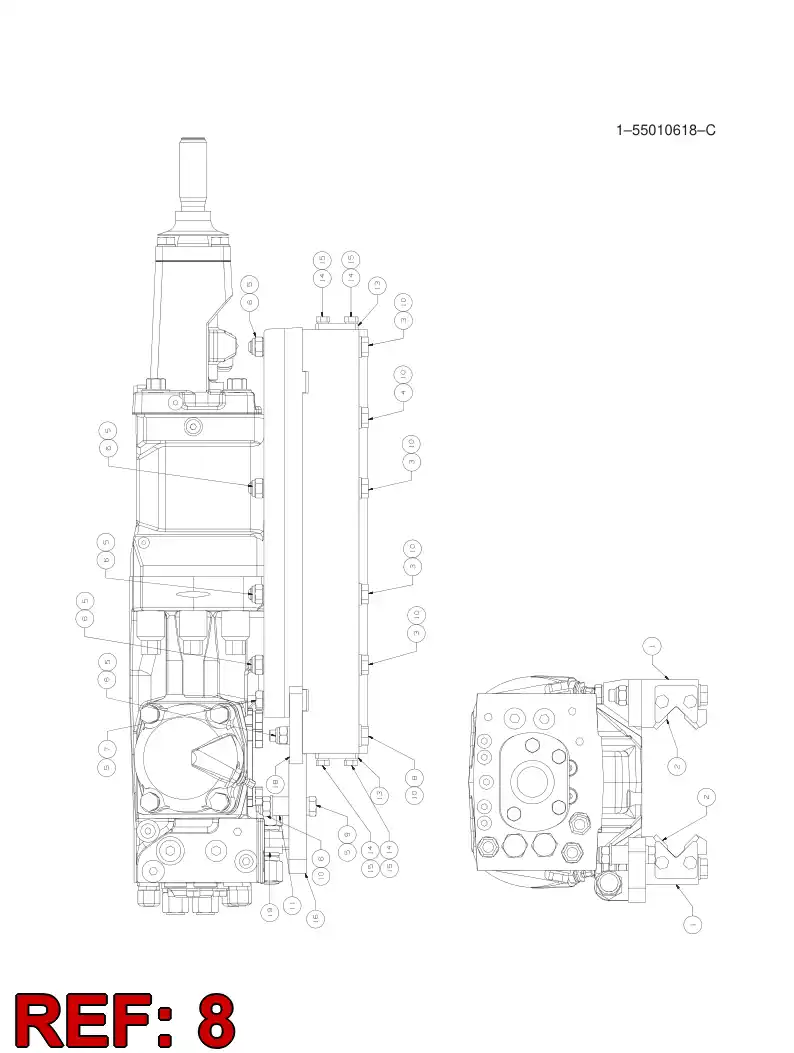 55014897 550 148 97 HEXAGON HEAD BOLT - Sandvik Technical Drawing