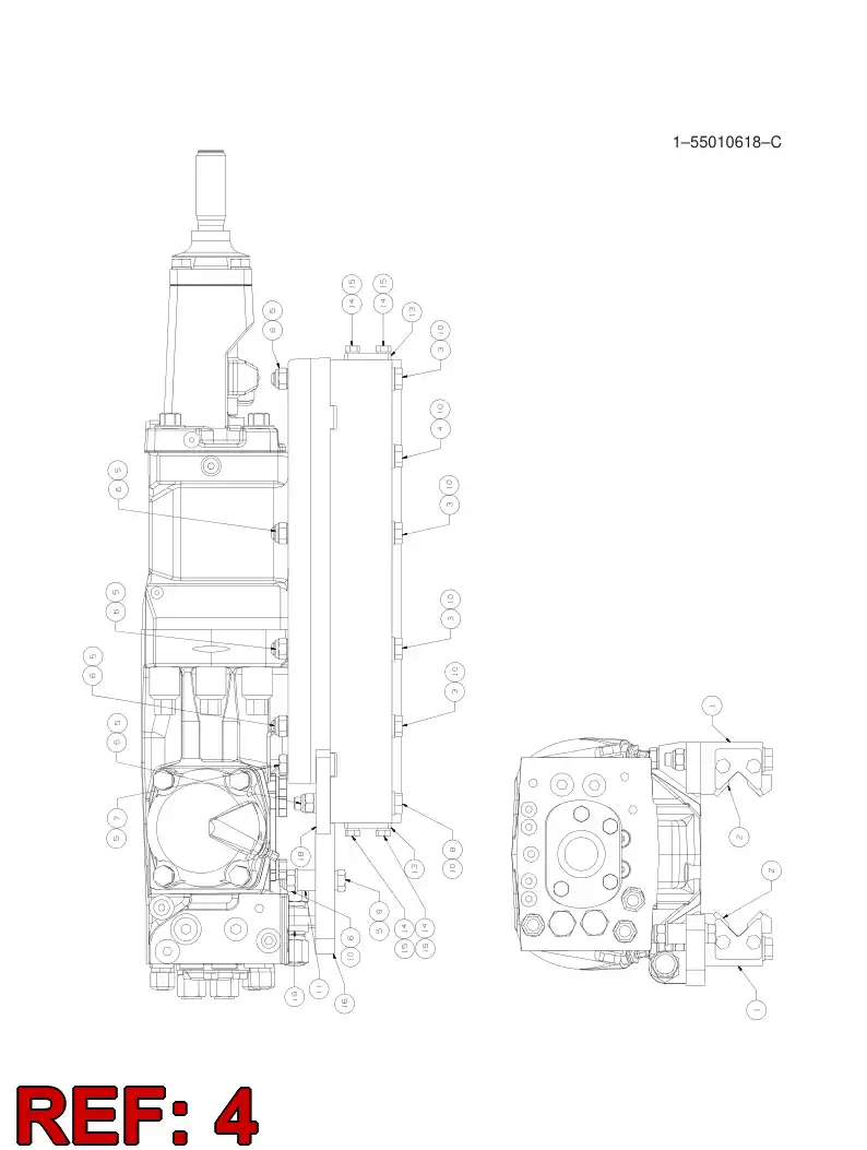 55014900 550 149 00 HEXAGON HEAD BOLT - Sandvik Technical Drawing