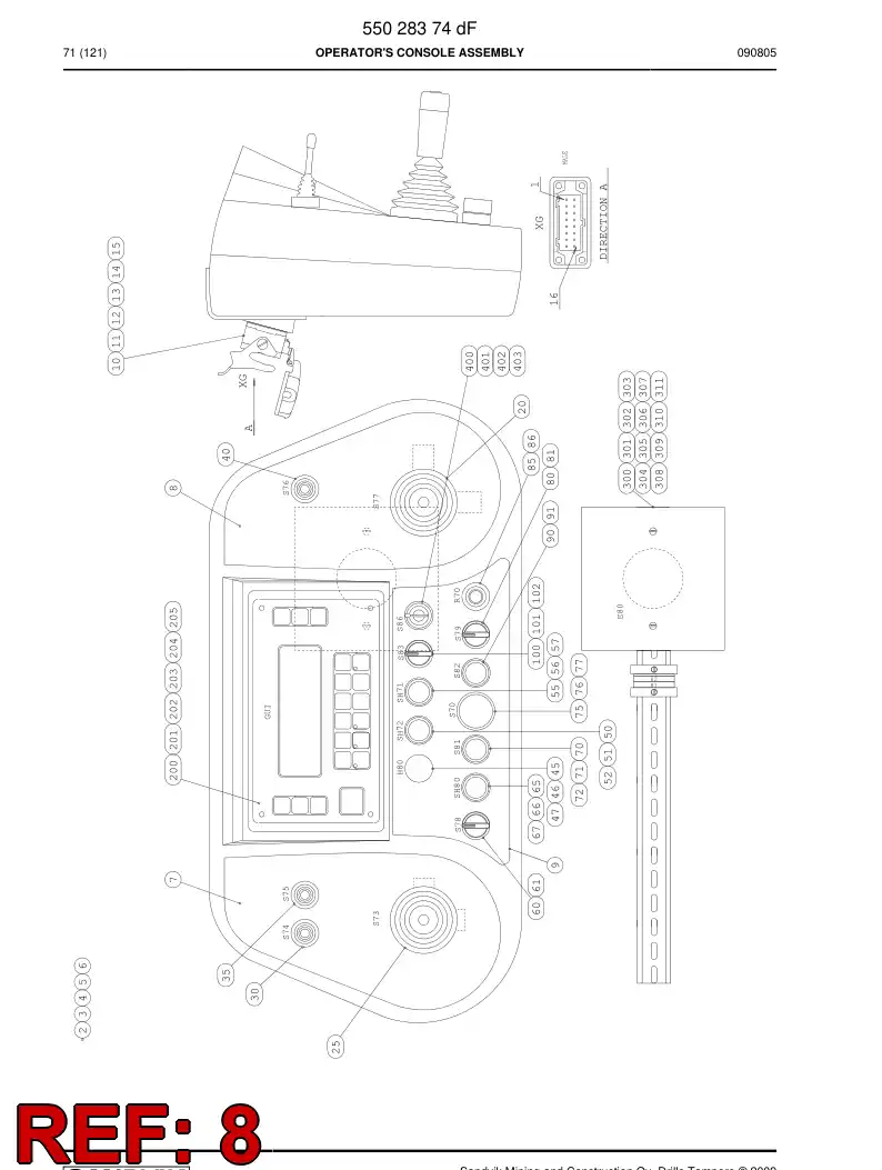 55014910 550 149 10 Decal - Sandvik Technical Drawing