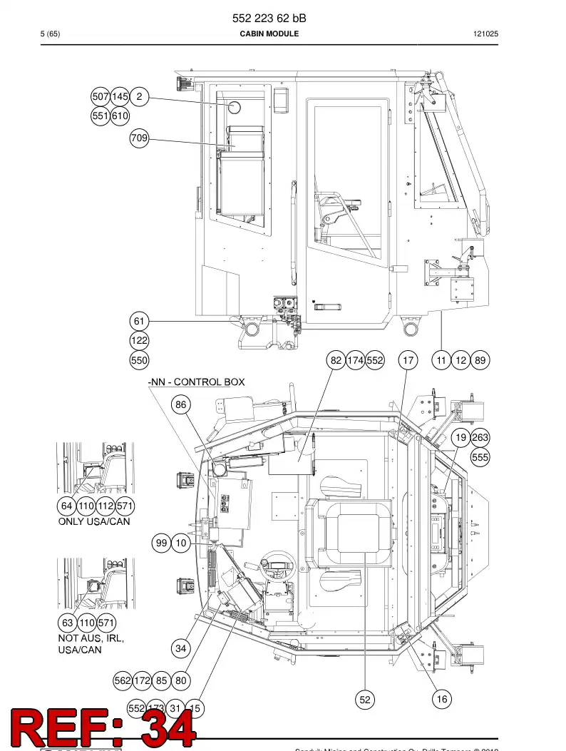 55014919 550 149 19 HOUSING - Sandvik Technical Drawing