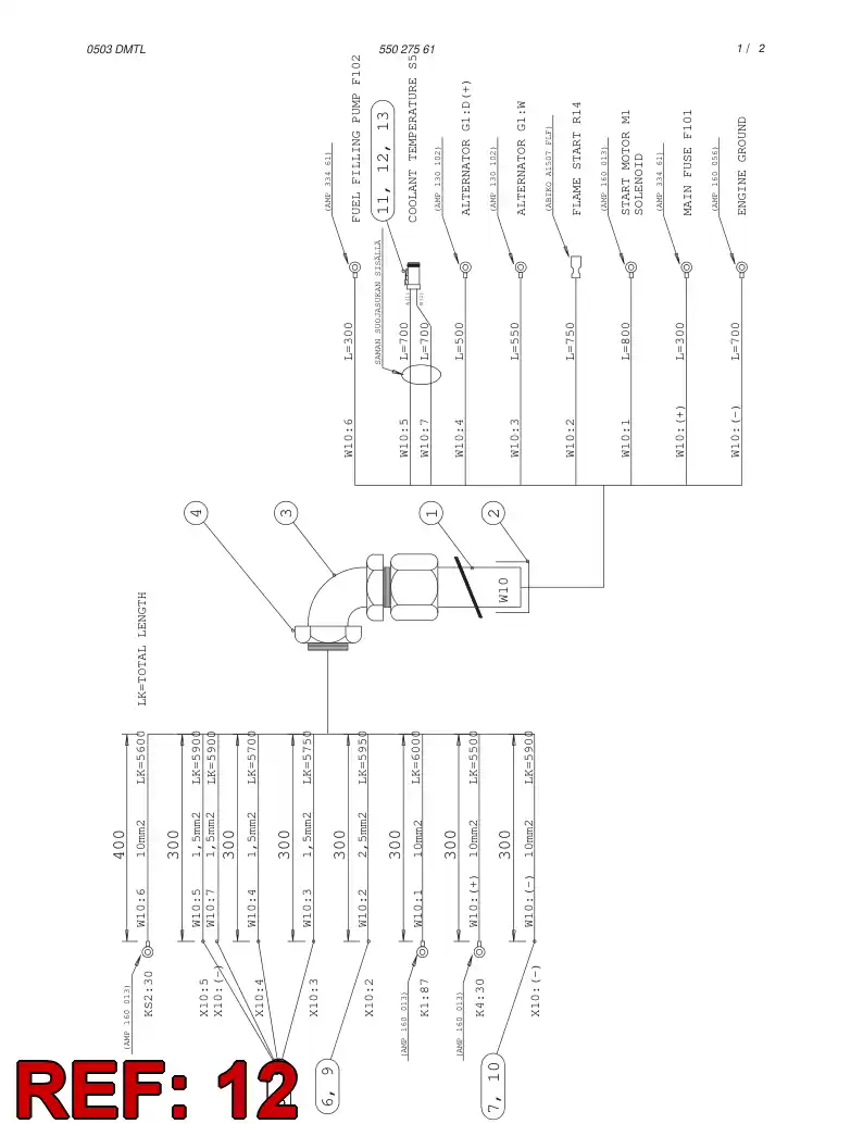 55014921 550 149 21 ACCESSORIES FOR CONNECTOR - Sandvik Technical Drawing