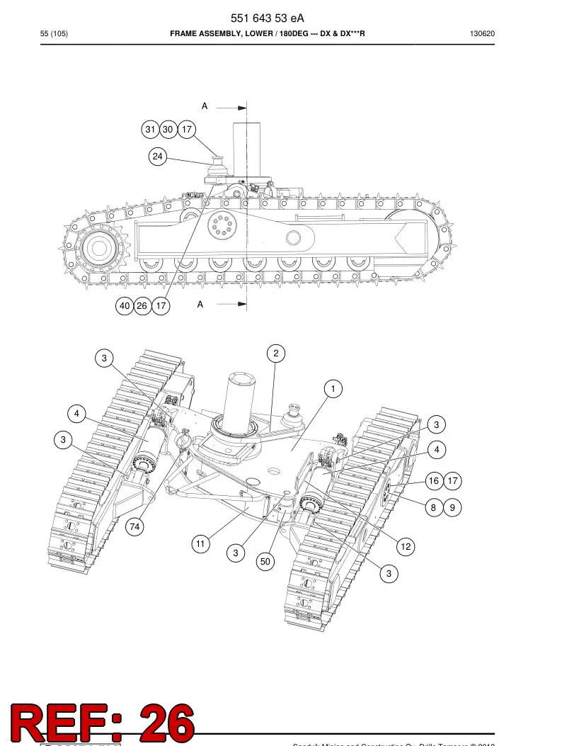 55014935a 550 149 35a Flange - Sandvik Technical Drawing