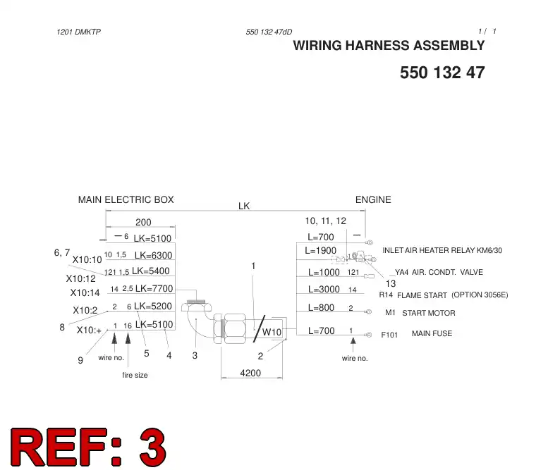 55014945 550 149 45 Entry, Cable - Sandvik Technical Drawing