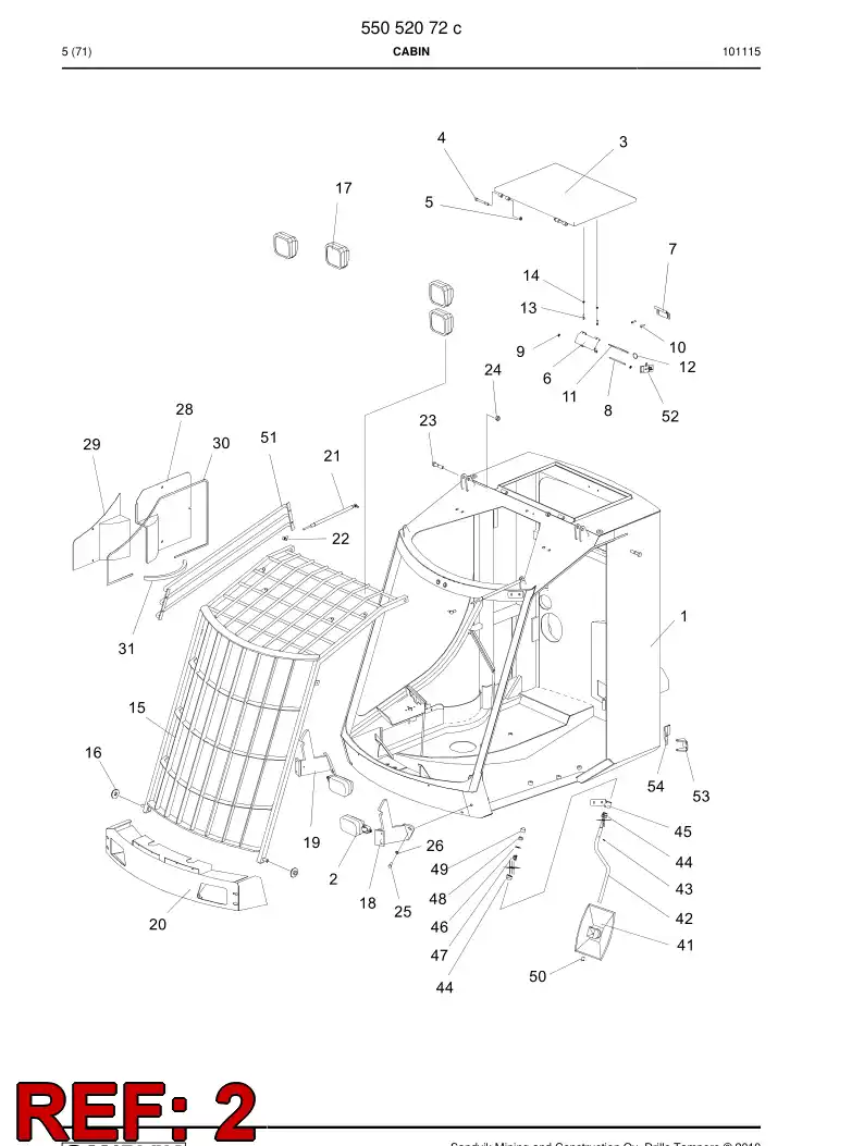 55014948b 550 149 48b Light - Sandvik Technical Drawing